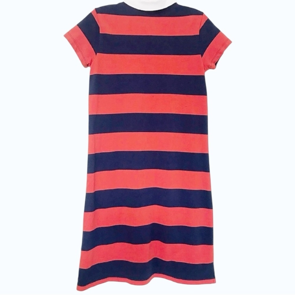 ✨ Lands’ End Striped Polo Dress | Red & Navy Cotton Stretch | XS 2–4 - Picture 3 of 8